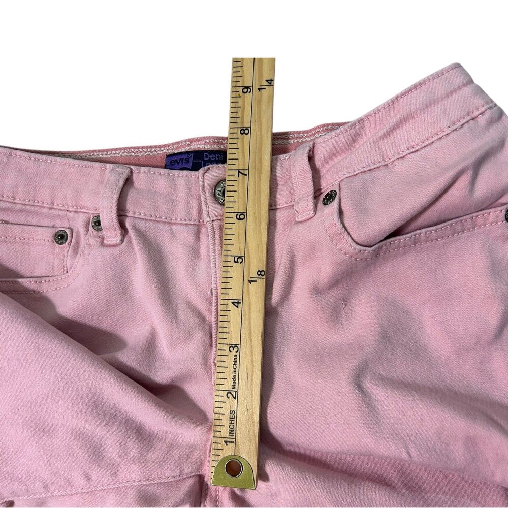 Levi’s Denim Legging Skinny Jeans Pink Size 14 Reg Stretch 5 Pocket - Picture 7 of 9